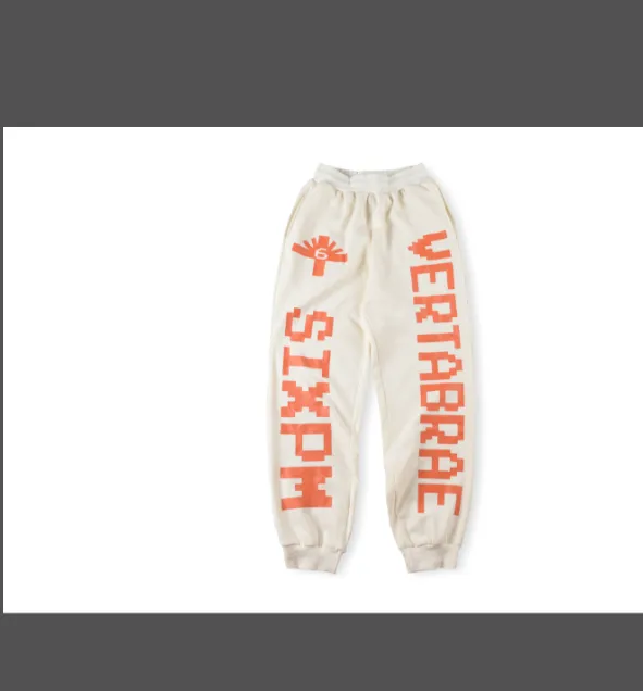 Vertabrae sweatpants three-dimensional letter sports casual pants