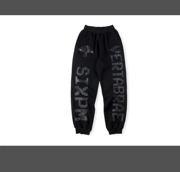 Vertabrae sweatpants three-dimensional letter sports casual pants