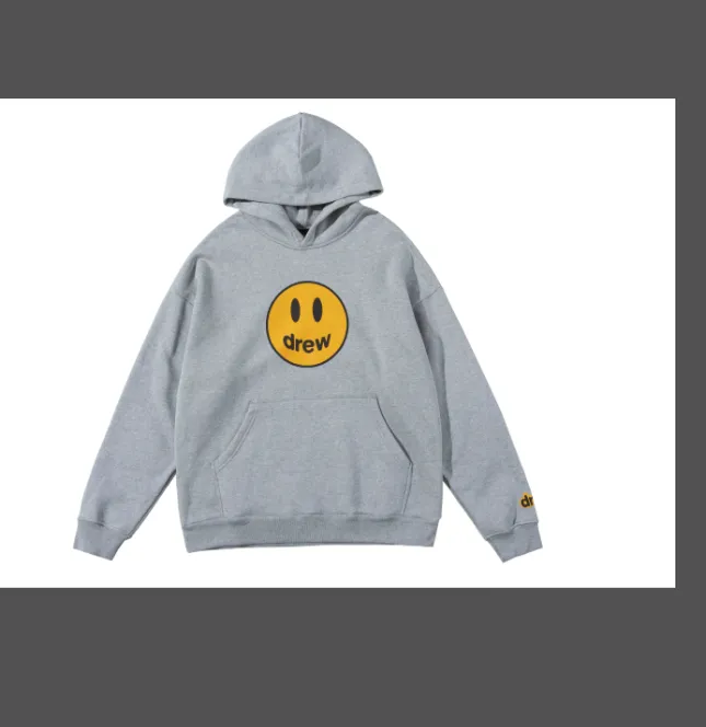 Drew HOUSE 22SS Mascot Hoodie New Color Smile Logo Printed Hoodie Date Red Fruit Green Flower Grey Watermelon Red S M L XL