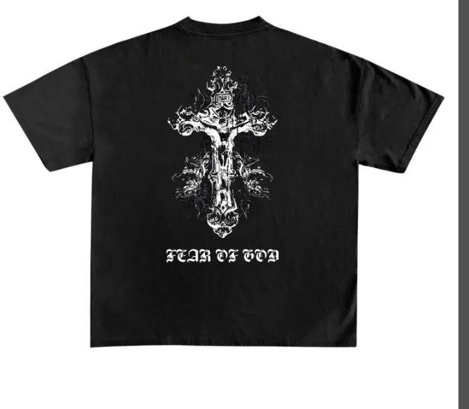 Heavy Duty Washwater Used FOG Manager JERRY Promotes FEAR OF GOD Three God Judgment Redemption Limited Edition 1OF 1 Bottom Vintage Short Sleeve Size: S M L XL Real Photo Protected