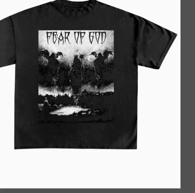 Heavy Duty Washwater Used FOG Manager JERRY Promotes FEAR OF GOD Three God Judgment Redemption Limited Edition 1OF 1 Bottom Vintage Short Sleeve Size: S M L XL Real Photo Protected