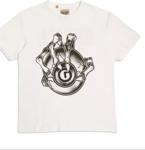 ¥109 Gallerydept.  Big G-Ball Tee Retro Eye Claw English Logo Printed Short sleeved T-shirt White S M L XL