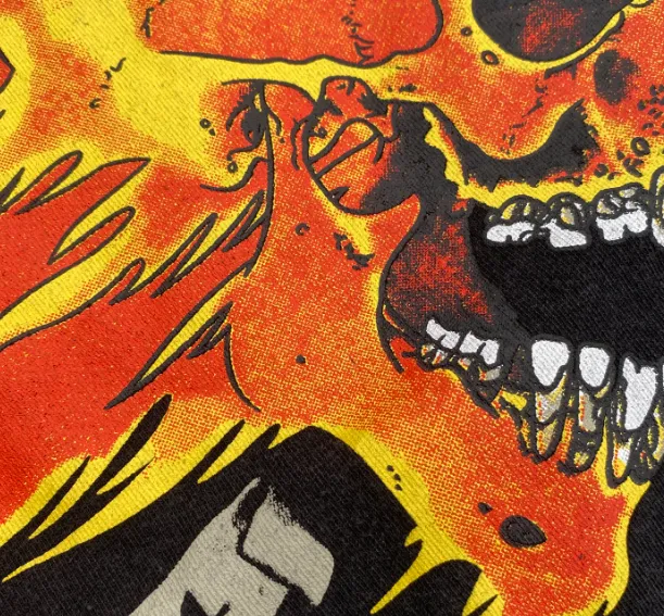 METALLICA Flame Skull Limited Edition Vintage Vintage Vintage Washed Water Vintage Tee Size: S M L XL