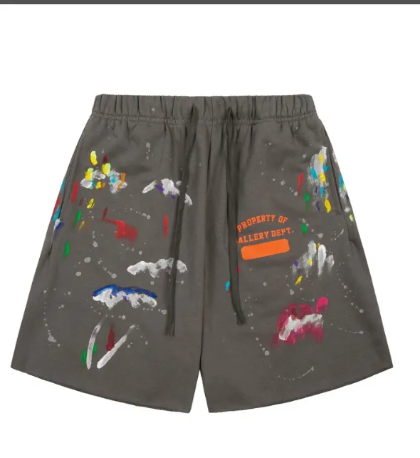 GALLERY DEPT Hand drawn Graffiti Splashing Ink Curling Edge Destruction Shorts