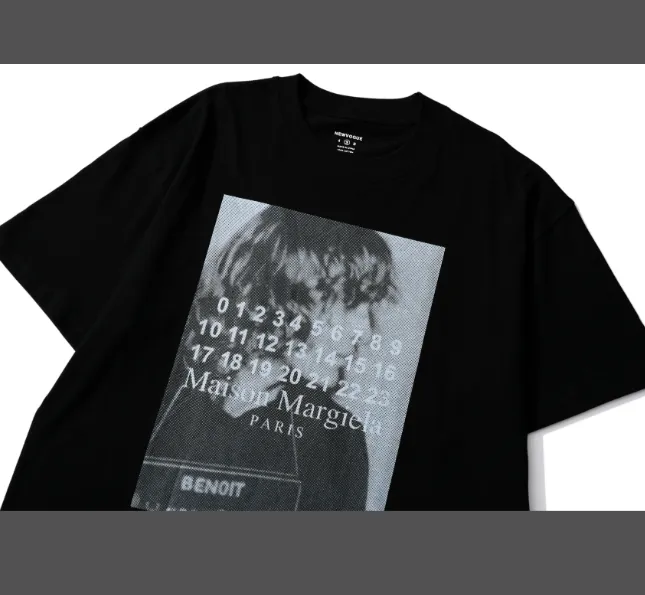 New Vogue x MM6 Maison Margiela Cultural Archive Photo LOGO Letter Printed Short Sleeve Black White Size 1 Size 2 Size 3