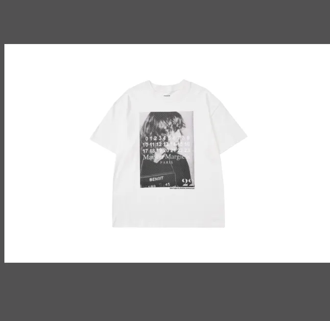 New Vogue x MM6 Maison Margiela Cultural Archive Photo LOGO Letter Printed Short Sleeve Black White Size 1 Size 2 Size 3