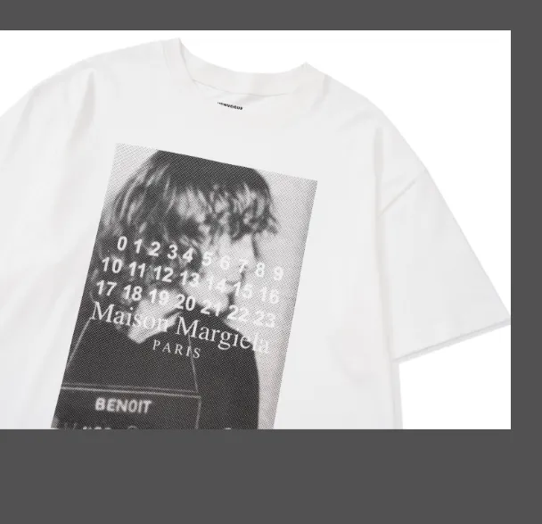 New Vogue x MM6 Maison Margiela Cultural Archive Photo LOGO Letter Printed Short Sleeve Black White Size 1 Size 2 Size 3