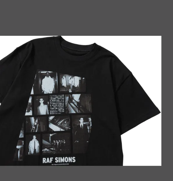 New Vogue × Raf Simons Cultural Archive Photo Printed Short sleeved T-shirt Black Size 1, 2, 3