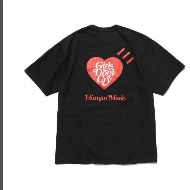 HUMAN MADE Collaboration GDC VALENTINE'S DAY T-SHIRT Love Logo Printed Valentine's Day Limited Edition Bamboo Cotton Cylinder Short Sleeve S M L XL