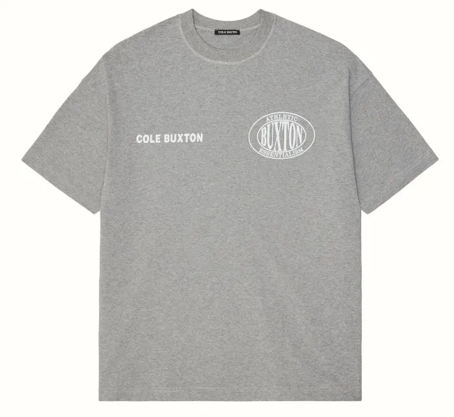 Cole Buxton Minimalist Letter Slogan Printed Short Sleeve T-shirt Green Flower Grey White Black S-XL Size