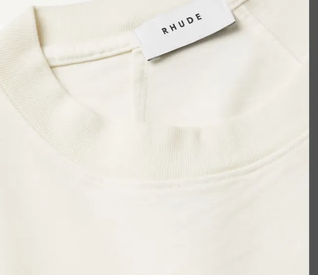 RHUDE Summer Vintage Racer Logo Short sleeved T-shirt White S-XL Size