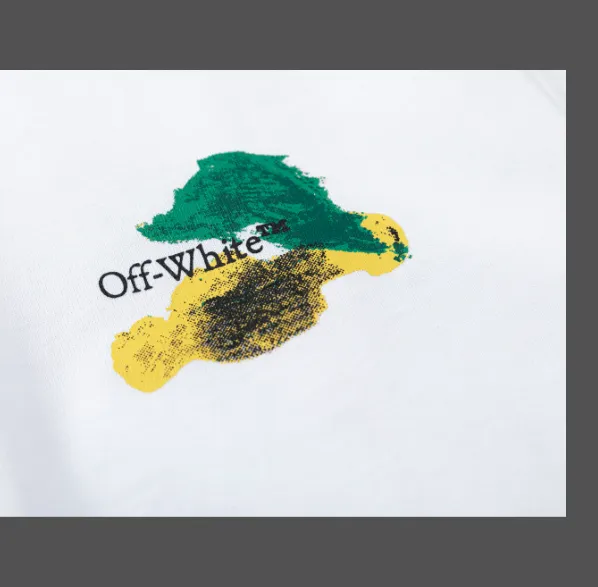 OFFWHITE New Painted Graffiti Printed Short Sleeve