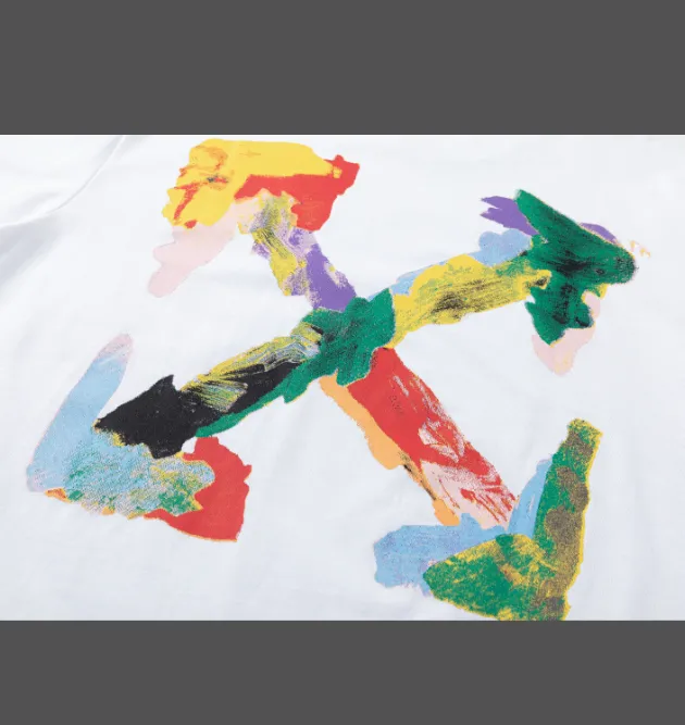 OFFWHITE New Painted Graffiti Printed Short Sleeve