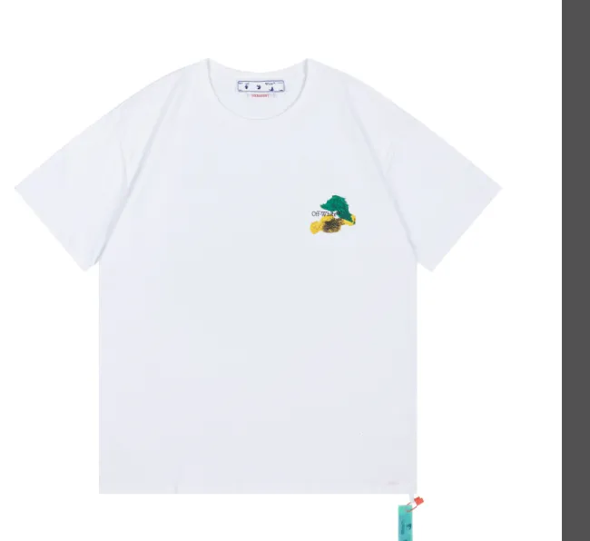 OFFWHITE New Painted Graffiti Printed Short Sleeve