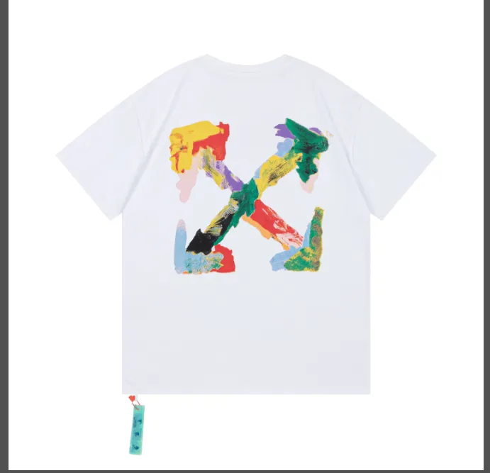 OFFWHITE New Painted Graffiti Printed Short Sleeve