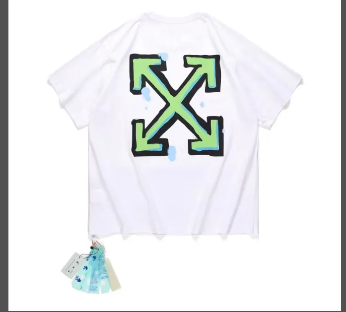 OFFWHITE Green Arrow Printed Short Sleeve