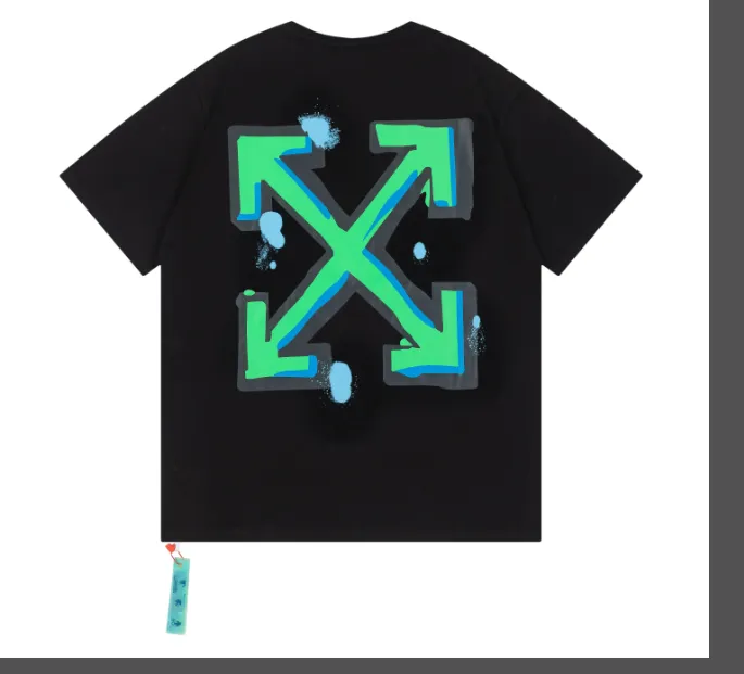 OFFWHITE Green Arrow Printed Short Sleeve