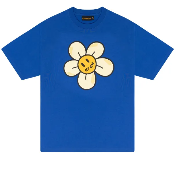 DREAM HOUSE Daisy SS TEE Flower Smile Printed Round Neck Short Sleeve T-shirt Color Blue S M L XL