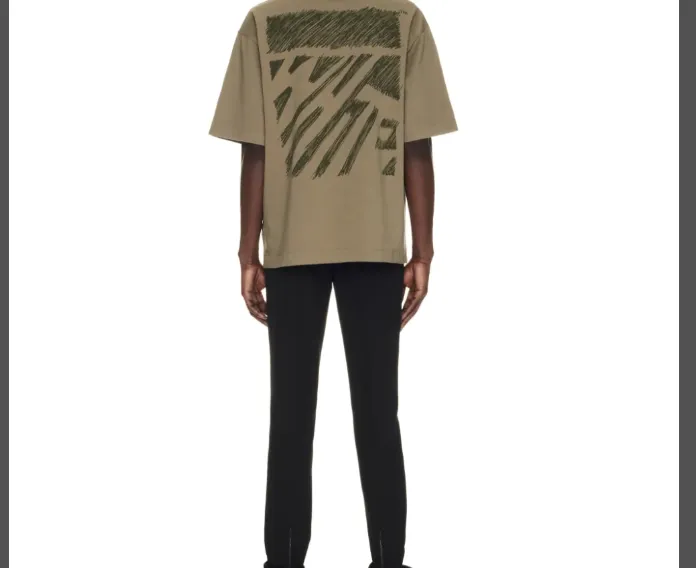 OFFWHITE New Sketch Speed Belt Printed Short Sleeve