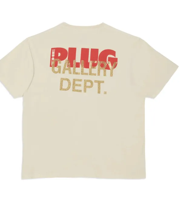 Gallery Depot. TOYMAKER VINTAGE TEE Retro Signature English Hot Stamped Logo Letter Short Sleeve T-shirt in Apricot S M L XL