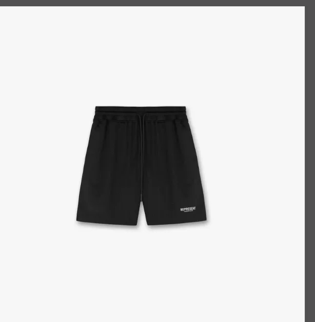 REPRESENT OWNERS CLUB MESH SHORTS Membership Limited Edition Logo Printed Mesh American Sports Shorts Black Off White Ink Green Purple Orange Blue S M L XL