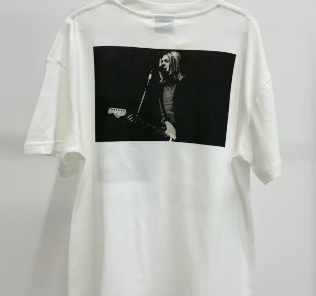 Vintage Tee Nirvana Kobe Character Printed Short sleeved T-shirt White S-XL