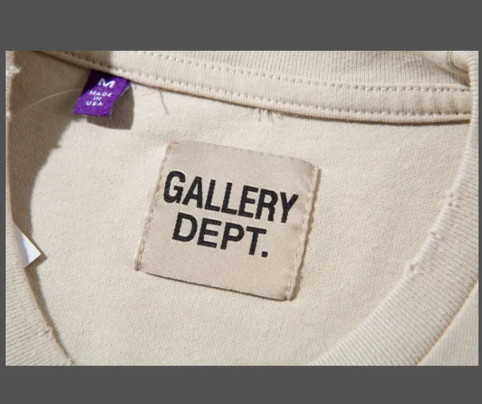 G866 GALLERY DEPT WORK IN PROGRESS TEE limited edition retro slogan printed short sleeved t-shirt in beige S M L XL