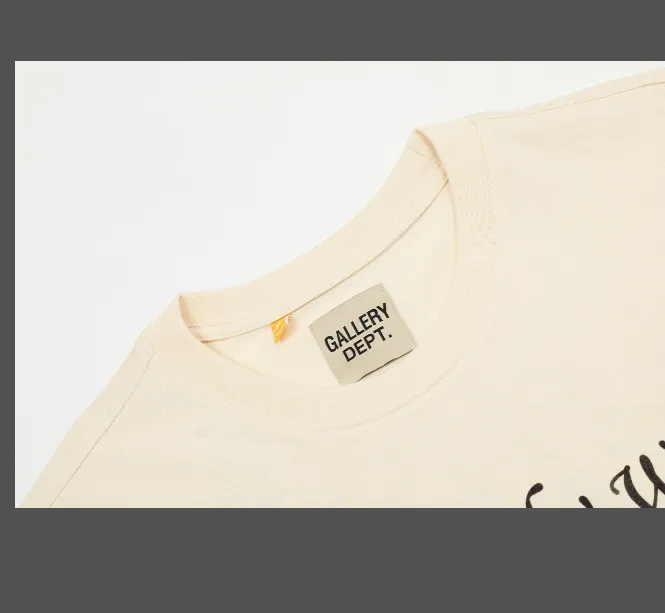 GALLERY DEPT. ONLY WAY OUT TEE Vintage Vintage Vintage Eye Shine Print Damaged Short Sleeve T-shirt in Apricot S M L XL