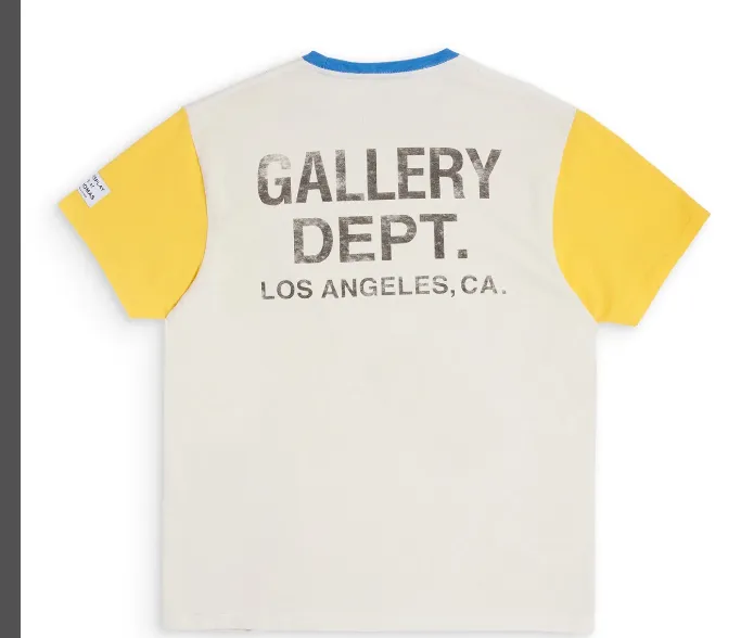 Gallery dept x LA Rams Color Block Tee Rams team collaboration vintage printed contrasting short sleeved t-shirt