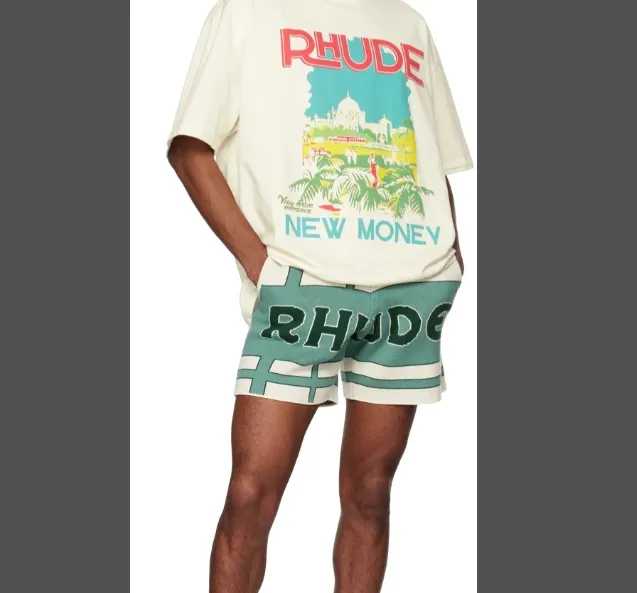 RHUDE NEW MONEY Windows il Tee Palace Landscape Printed Short Sleeve T-shirt