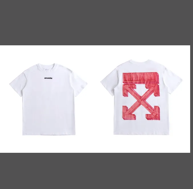 OFF-WHITE New Graffiti Crayon 🖍 Arrow print pattern short sleeved shirt