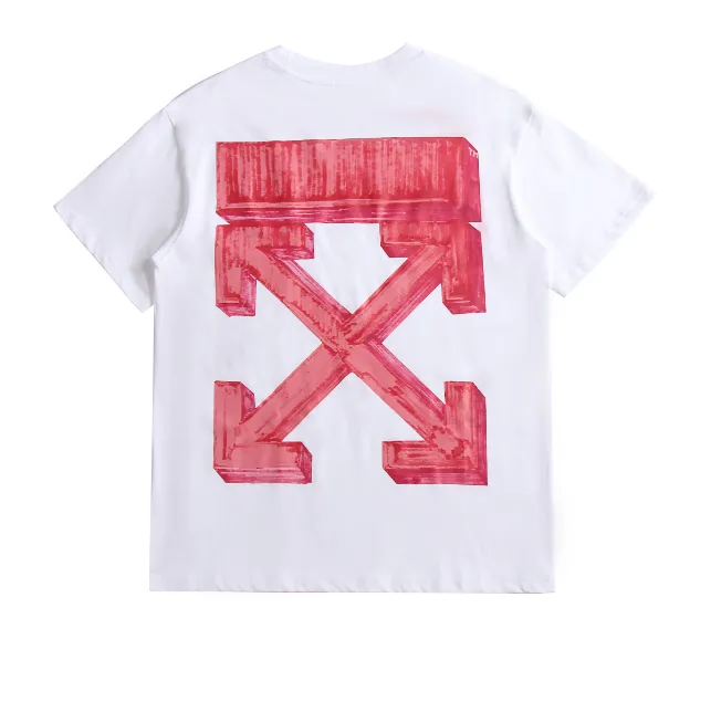 OFF-WHITE New Graffiti Crayon 🖍 Arrow print pattern short sleeved shirt