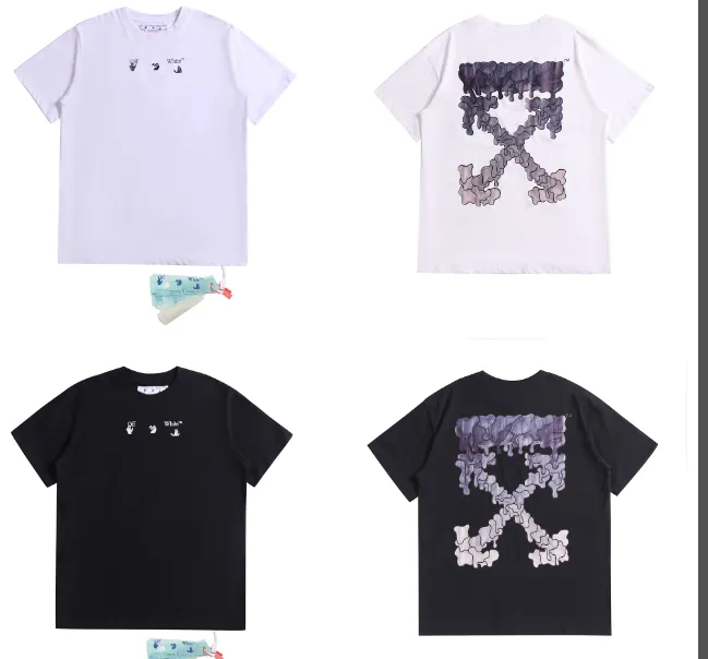 OFF-WHITE New Lava Gradient Arrow Printed Pattern Short Sleeve