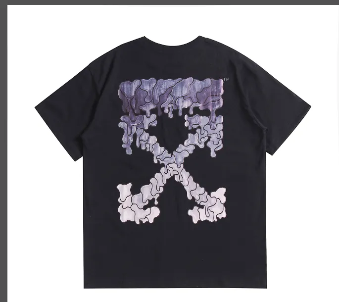 OFF-WHITE New Lava Gradient Arrow Printed Pattern Short Sleeve