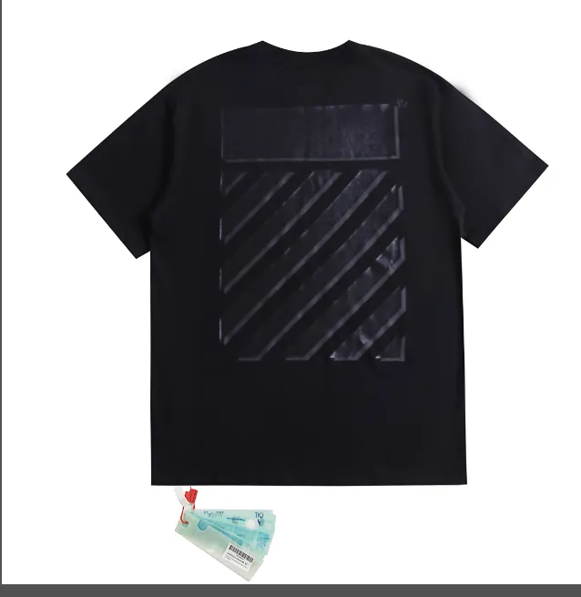 OFF-WHITE New OW Black Zebra Printed Short Sleeve