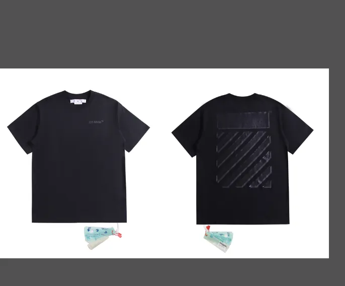 OFF-WHITE New OW Black Zebra Printed Short Sleeve