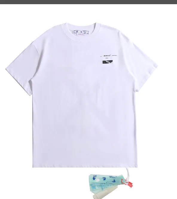 OFF-WHITE New Louvre Limited Edition Cloud Letter Arrow Printed Pattern Short Sleeve