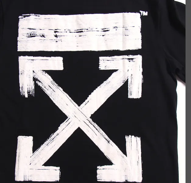 OFF-WHITE new hollow painted arrow print pattern short sleeved shirt