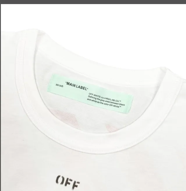 OFF-WHITE New Marilyn Monroe Pattern Direct Spray Printed Short Sleeve