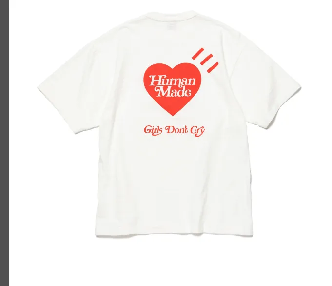 HUMAN MADE GDC VALENTINE'S DAY T-SHIRT Love Logo Printed Valentine's Day Limited Edition Bamboo Cotton Cylinder Short Sleeve T-shirt