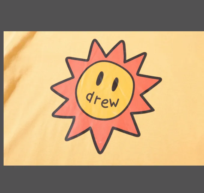 DREAM HOUSE SONNY SS TEE spoof sun smiley face logo English printed short sleeved t-shirt yellow S M L XL