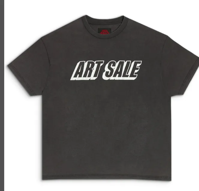 Gallery Depot. ART SALE TEE vintage printed short sleeved t-shirt with distressed and washed vintage design