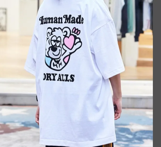 HUMAN MADE x GRIL'S DON'S T GRY GDC limited edition teddy bear letter printed pure cotton cylindrical short sleeved t-shirt