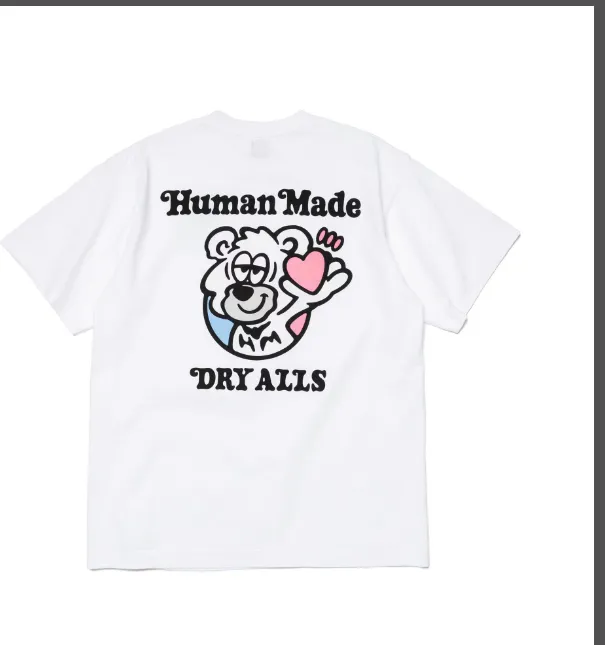 HUMAN MADE x GRIL'S DON'S T GRY GDC limited edition teddy bear letter printed pure cotton cylindrical short sleeved t-shirt