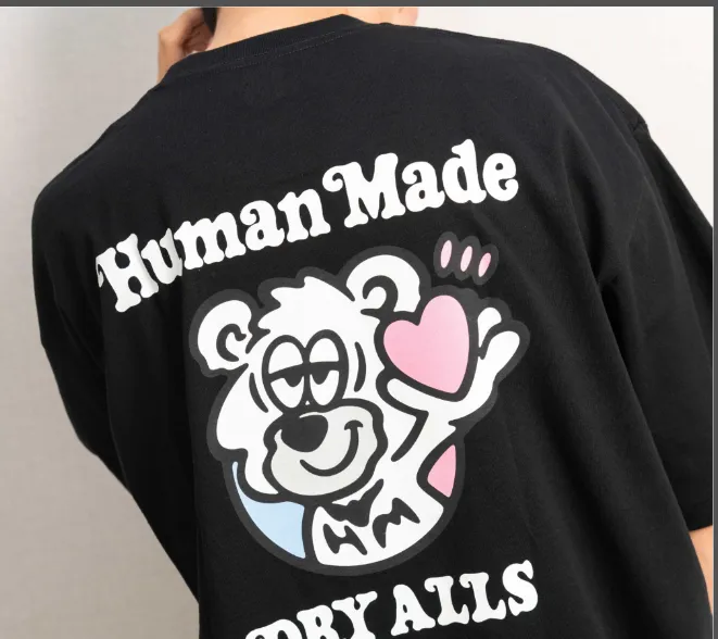 HUMAN MADE x GRIL'S DON'S T GRY GDC limited edition teddy bear letter printed pure cotton cylindrical short sleeved t-shirt