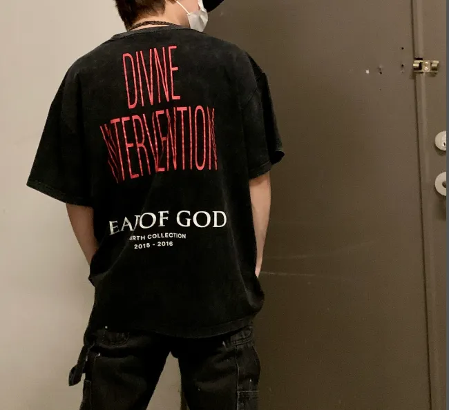 FEAR OF GOD Vintage Statue, Washed T-shirt, Washed Black