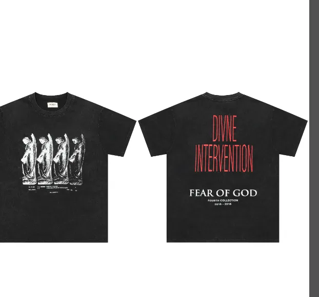 FEAR OF GOD Vintage Statue, Washed T-shirt, Washed Black