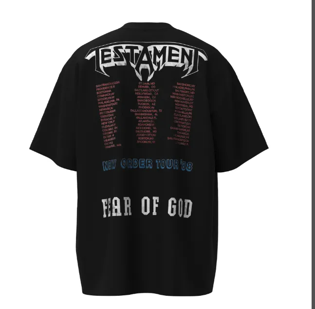 FEAR OF GOD Vintage Night Messenger Washed T-shirt Washed Black