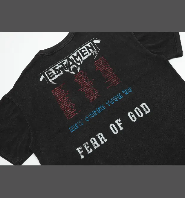 FEAR OF GOD Vintage Night Messenger Washed T-shirt Washed Black