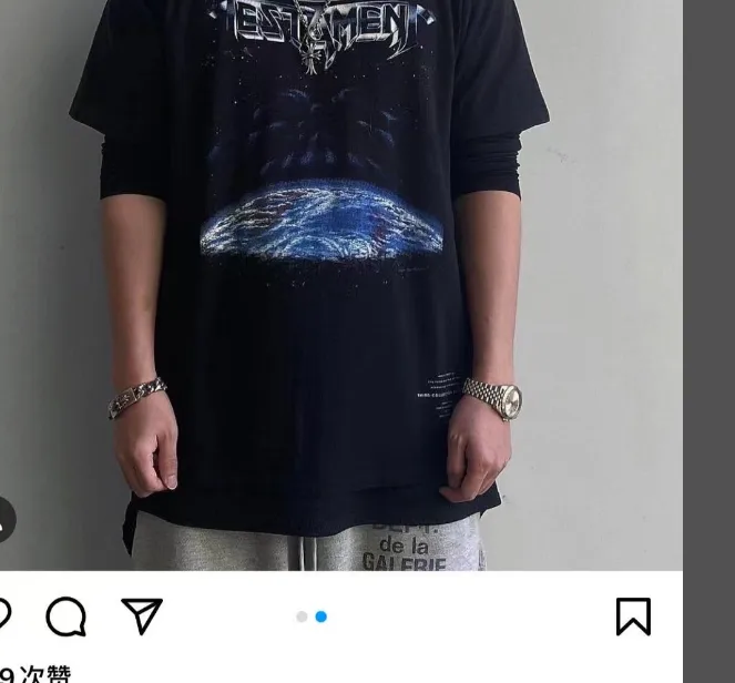 FEAR OF GOD Vintage Space Starry Sky Washed T-shirt Washed Black